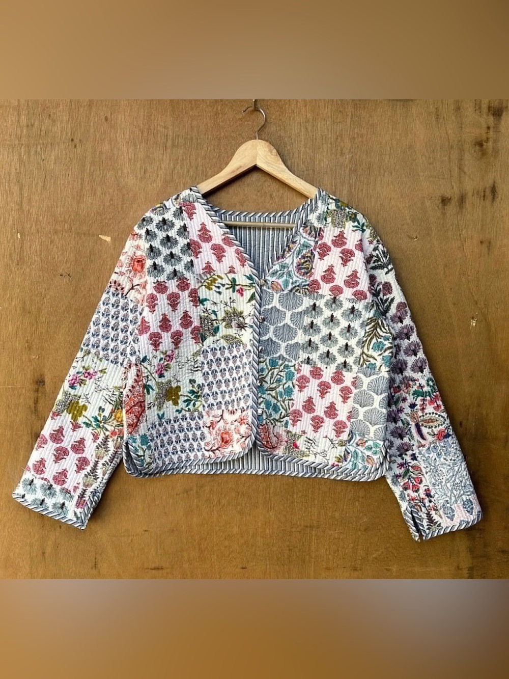 Handmade Quilted Cambric Cotton Jacket